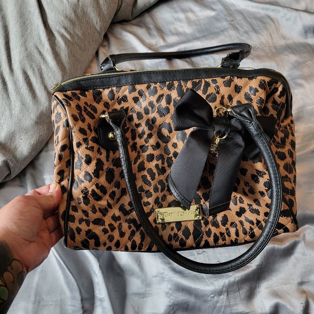 Betsey Johnson leopard print bag